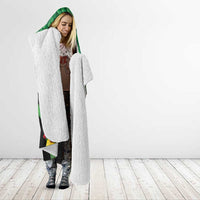 Saint David's Day Hooded Blanket Green Welsh Dragon Daffodil Sheep Leak - Wonder Print Shop