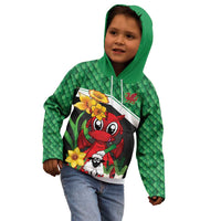 Saint David's Day Personalized Kid Hoodie Green Welsh Dragon Daffodil Sheep Leak - Wonder Print Shop