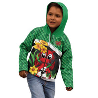 Saint David's Day Personalized Kid Hoodie Green Welsh Dragon Daffodil Sheep Leak - Wonder Print Shop