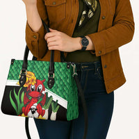 Saint David's Day Leather Bag Green Welsh Dragon Daffodil Sheep Leak - Wonder Print Shop