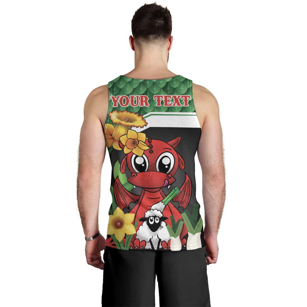 Saint David's Day Personalized Men Tank Top Green Welsh Dragon Daffodil Sheep Leak - Wonder Print Shop
