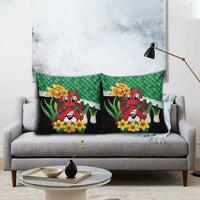 Saint David's Day Pillow Cover Green Welsh Dragon Daffodil Sheep Leak - Wonder Print Shop