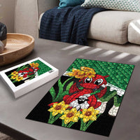 Saint David's Day Puzzle Green Welsh Dragon Daffodil Sheep Leak - Wonder Print Shop