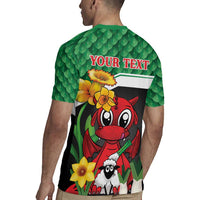 Saint David's Day Personalized Rugby Jersey Green Welsh Dragon Daffodil Sheep Leak - Wonder Print Shop