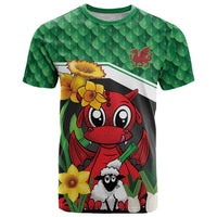 Saint David's Day Personalized T Shirt Green Welsh Dragon Daffodil Sheep Leak - Wonder Print Shop