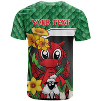 Saint David's Day Personalized T Shirt Green Welsh Dragon Daffodil Sheep Leak - Wonder Print Shop