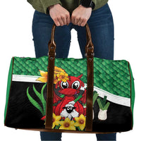 Saint David's Day Travel Bag Green Welsh Dragon Daffodil Sheep Leak - Wonder Print Shop