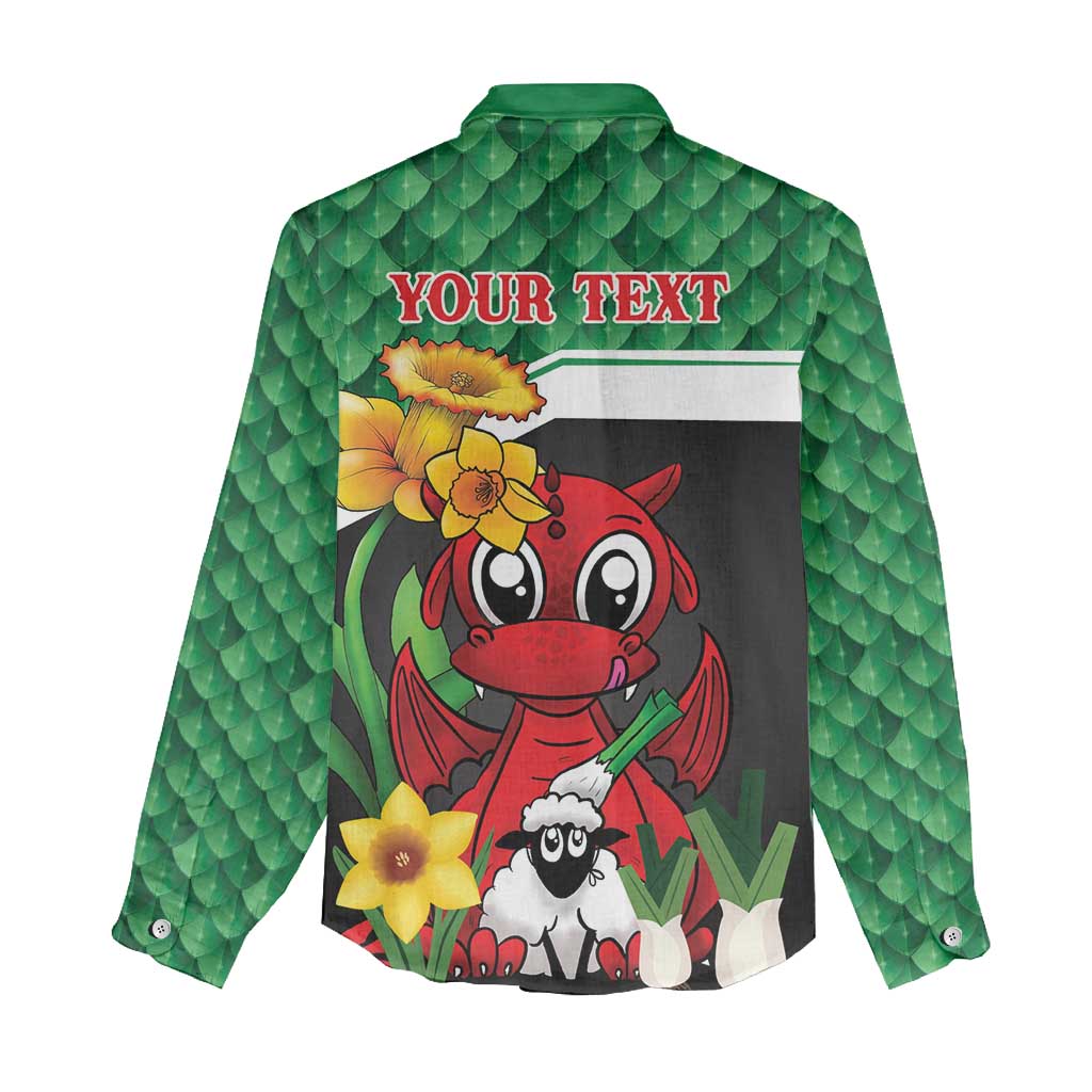 Saint David's Day Personalized Women Casual Shirt Green Welsh Dragon Daffodil Sheep Leak - Wonder Print Shop