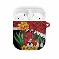 Saint David's Day AirPods Case Red Welsh Dragon Daffodil Sheep Leak - Wonder Print Shop