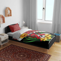 Saint David's Day Bedding Set Red Welsh Dragon Daffodil Sheep Leak - Wonder Print Shop
