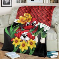 Saint David's Day Blanket Red Welsh Dragon Daffodil Sheep Leak - Wonder Print Shop