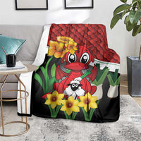 Saint David's Day Blanket Red Welsh Dragon Daffodil Sheep Leak - Wonder Print Shop