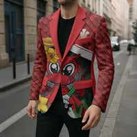 Saint David's Day Personalized Blazer Red Welsh Dragon Daffodil Sheep Leak - Wonder Print Shop
