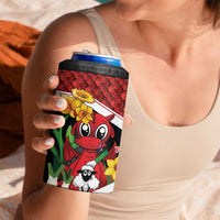 Saint David's Day Personalized 4 in 1 Can Cooler Tumbler Red Welsh Dragon Daffodil Sheep Leak - Wonder Print Shop