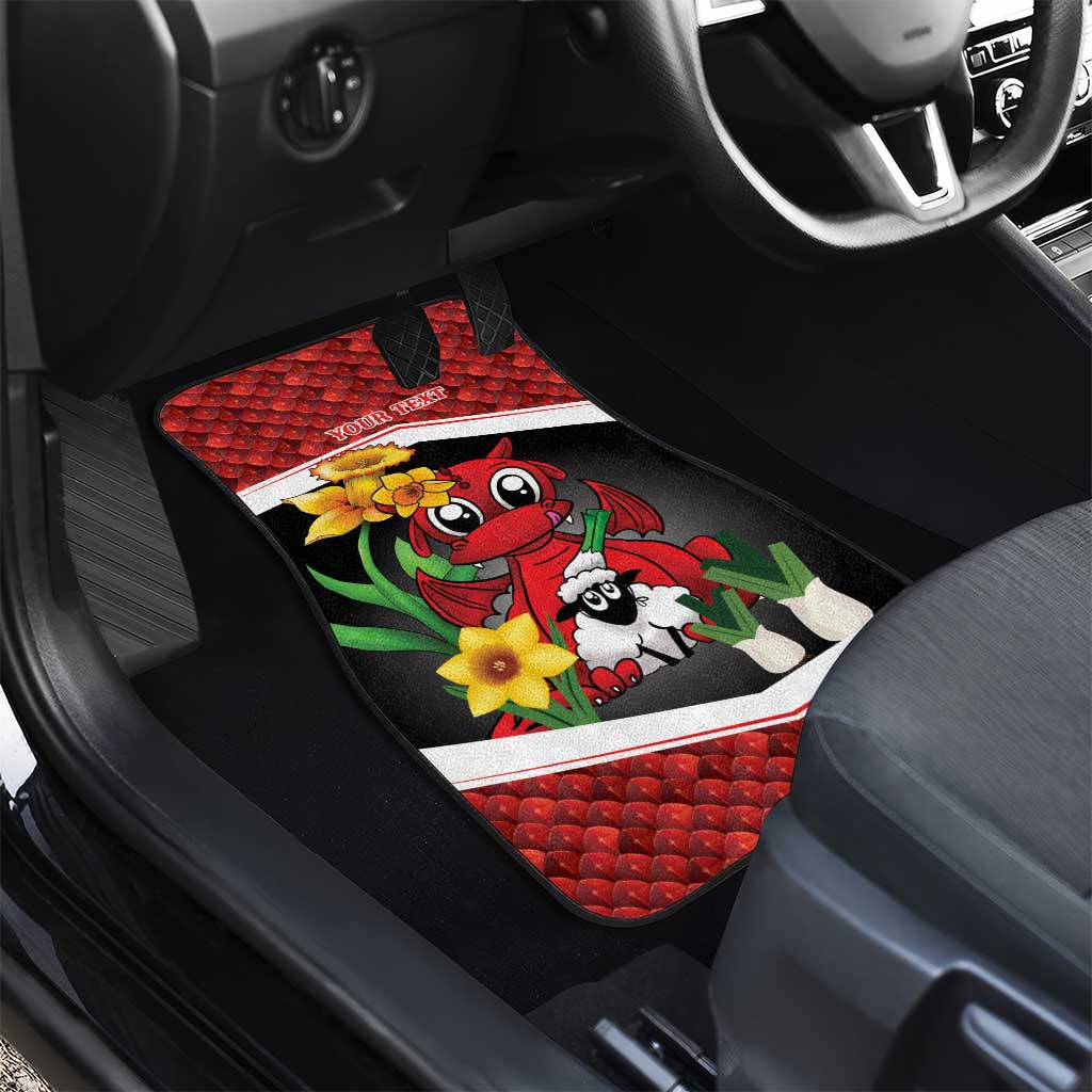 Saint David's Day Personalized Car Mats Red Welsh Dragon Daffodil Sheep Leak - Wonder Print Shop