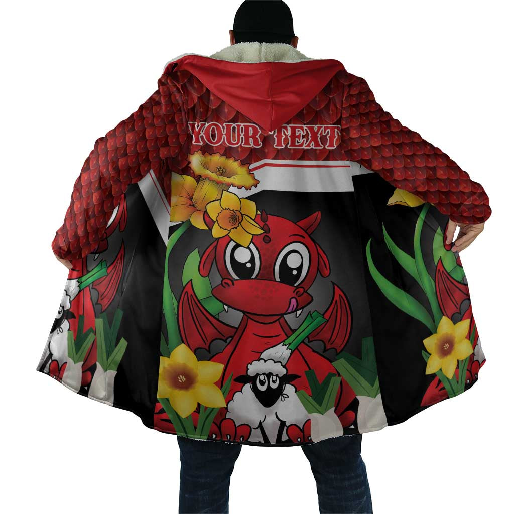 Saint David's Day Personalized Cloak Red Welsh Dragon Daffodil Sheep Leak - Wonder Print Shop