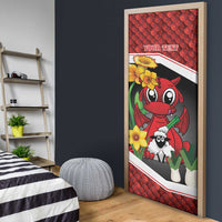 Saint David's Day Personalized Door Cover Red Welsh Dragon Daffodil Sheep Leak - Wonder Print Shop