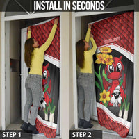 Saint David's Day Personalized Door Cover Red Welsh Dragon Daffodil Sheep Leak - Wonder Print Shop