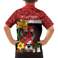 Saint David's Day Personalized Family Matching Tank Maxi Dress and Hawaiian Shirt Red Welsh Dragon Daffodil Sheep Leak - Wonder Print Shop