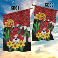 Saint David's Day Garden Flag Red Welsh Dragon Daffodil Sheep Leak - Wonder Print Shop