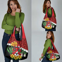 Saint David's Day Grocery Bag Red Welsh Dragon Daffodil Sheep Leak - Wonder Print Shop