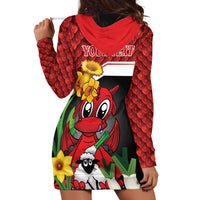 Saint David's Day Personalized Hoodie Dress Red Welsh Dragon Daffodil Sheep Leak - Wonder Print Shop