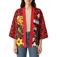 Saint David's Day Personalized Kimono Red Welsh Dragon Daffodil Sheep Leak - Wonder Print Shop