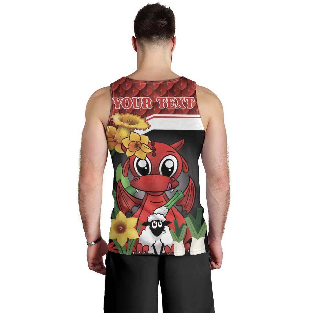 Saint David's Day Personalized Men Tank Top Red Welsh Dragon Daffodil Sheep Leak - Wonder Print Shop