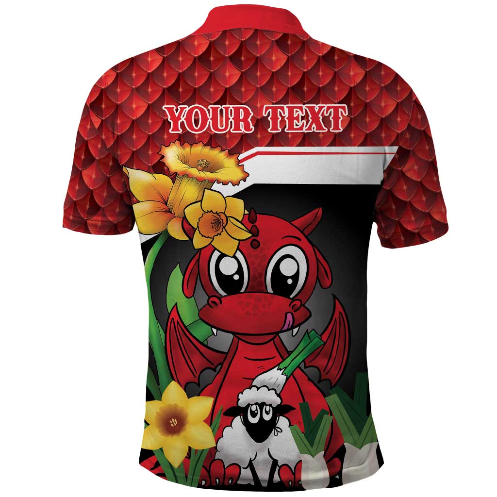 Saint David's Day Personalized Polo Shirt Red Welsh Dragon Daffodil Sheep Leak - Wonder Print Shop