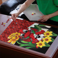 Saint David's Day Puzzle Red Welsh Dragon Daffodil Sheep Leak - Wonder Print Shop
