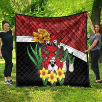 Saint David's Day Quilt Red Welsh Dragon Daffodil Sheep Leak - Wonder Print Shop