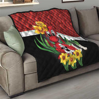 Saint David's Day Quilt Red Welsh Dragon Daffodil Sheep Leak - Wonder Print Shop