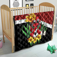 Saint David's Day Quilt Red Welsh Dragon Daffodil Sheep Leak - Wonder Print Shop