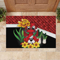 Saint David's Day Rubber Doormat Red Welsh Dragon Daffodil Sheep Leak - Wonder Print Shop