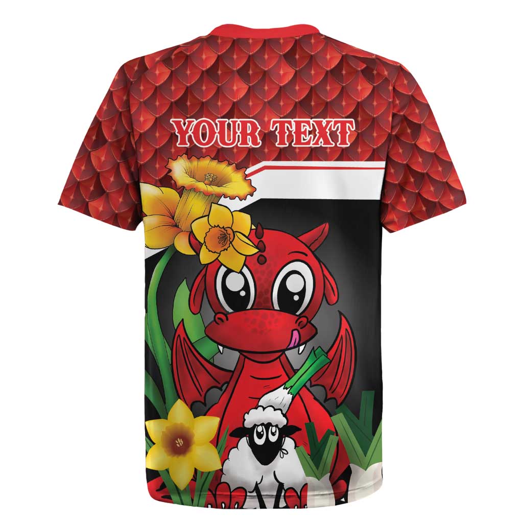 Saint David's Day Personalized Rugby Jersey Red Welsh Dragon Daffodil Sheep Leak - Wonder Print Shop