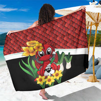 Saint David's Day Sarong Red Welsh Dragon Daffodil Sheep Leak - Wonder Print Shop