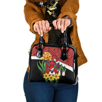 Saint David's Day Shoulder Handbag Red Welsh Dragon Daffodil Sheep Leak - Wonder Print Shop