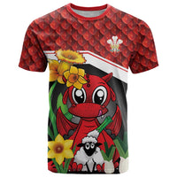 Saint David's Day Personalized T Shirt Red Welsh Dragon Daffodil Sheep Leak - Wonder Print Shop