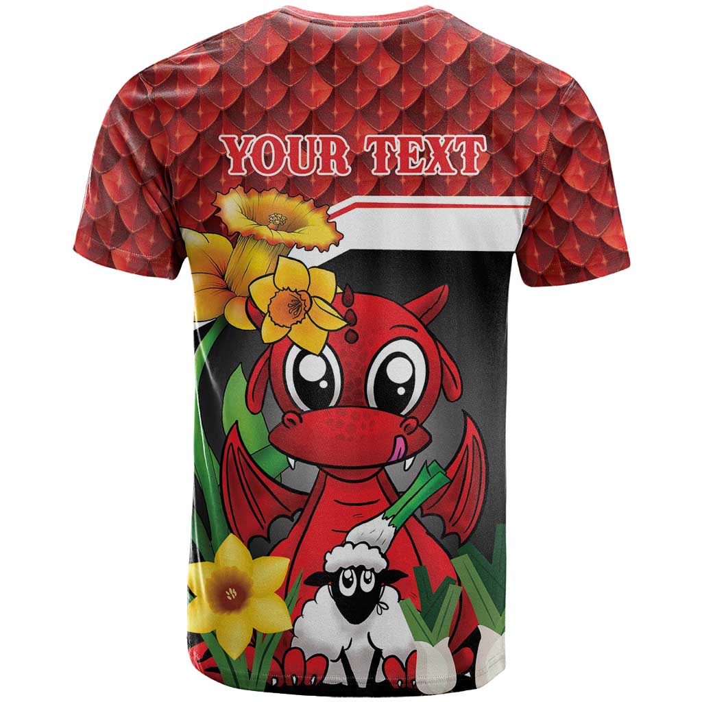Saint David's Day Personalized T Shirt Red Welsh Dragon Daffodil Sheep Leak - Wonder Print Shop