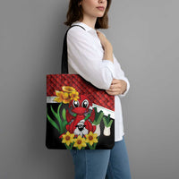 Saint David's Day Tote Bag Red Welsh Dragon Daffodil Sheep Leak - Wonder Print Shop