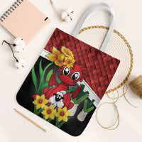 Saint David's Day Tote Bag Red Welsh Dragon Daffodil Sheep Leak - Wonder Print Shop