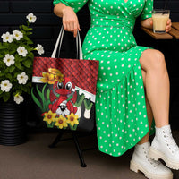Saint David's Day Tote Bag Red Welsh Dragon Daffodil Sheep Leak - Wonder Print Shop