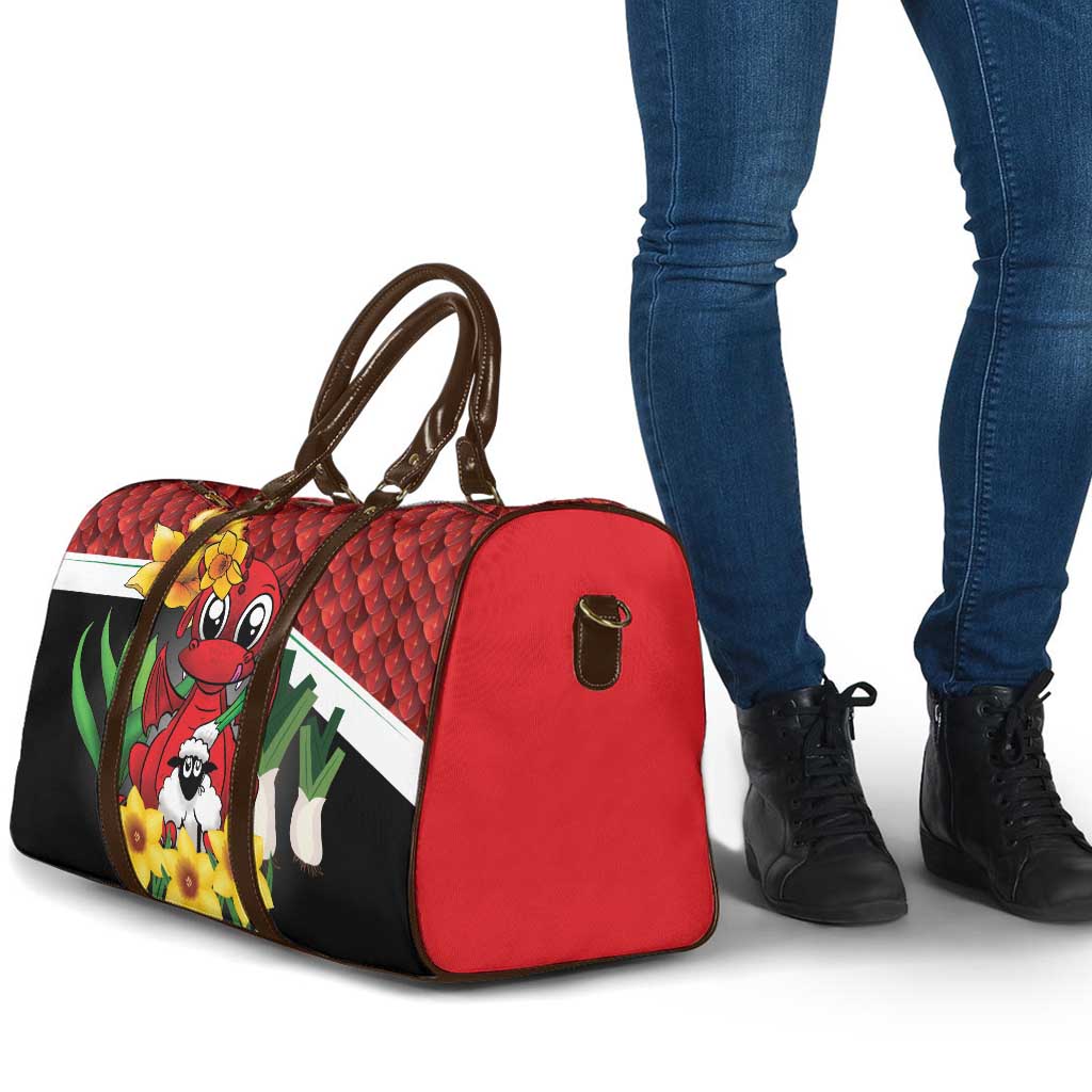 Saint David's Day Travel Bag Red Welsh Dragon Daffodil Sheep Leak - Wonder Print Shop