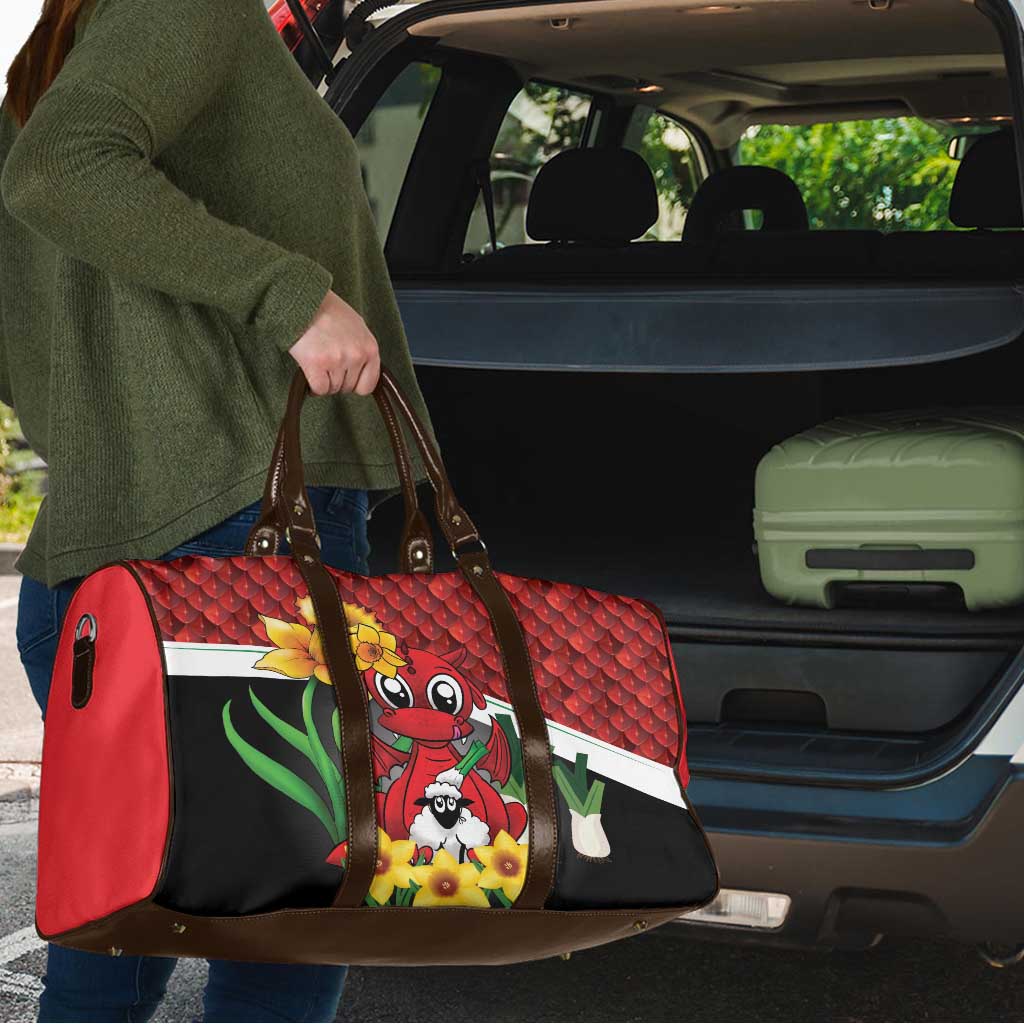 Saint David's Day Travel Bag Red Welsh Dragon Daffodil Sheep Leak - Wonder Print Shop