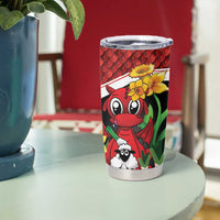 Saint David's Day Personalized Tumbler Cup Red Welsh Dragon Daffodil Sheep Leak - Wonder Print Shop