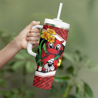 Saint David's Day Personalized Tumbler With Handle Red Welsh Dragon Daffodil Sheep Leak - Wonder Print Shop