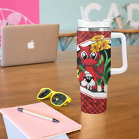 Saint David's Day Personalized Tumbler With Handle Red Welsh Dragon Daffodil Sheep Leak - Wonder Print Shop