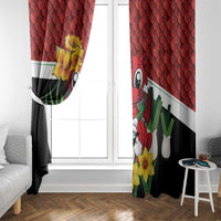 Saint David's Day Window Curtain Red Welsh Dragon Daffodil Sheep Leak - Wonder Print Shop