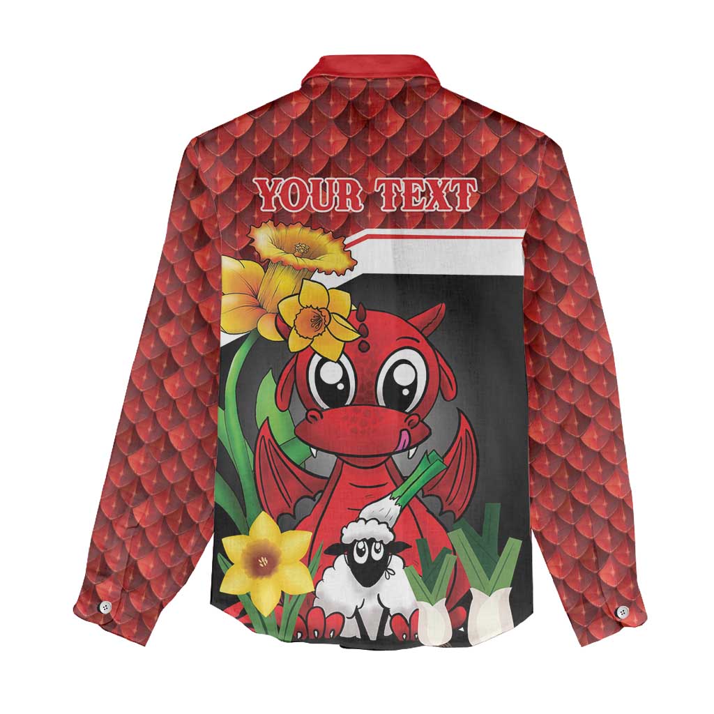 Saint David's Day Personalized Women Casual Shirt Red Welsh Dragon Daffodil Sheep Leak - Wonder Print Shop