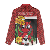 Saint David's Day Personalized Women Casual Shirt Red Welsh Dragon Daffodil Sheep Leak - Wonder Print Shop
